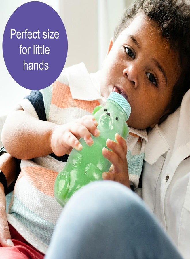 Mootikar Honey Bear Straw Cups, Juice Bear Bottle Drinking Cup Long Straws with 4 Flexible Straws & Cleaning Tools, 8-Ounce Therapy Sippy Bottles for Speech and Feeding Training, Food-Grade & BPA Free 2 Pack - Image 3